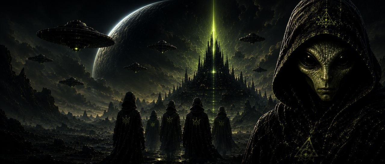 Hoodliens — hooded alien watching over the citadel